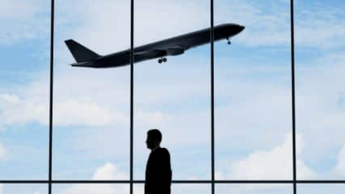 A traveler crossing the terminal at Punta Cana International Airport
